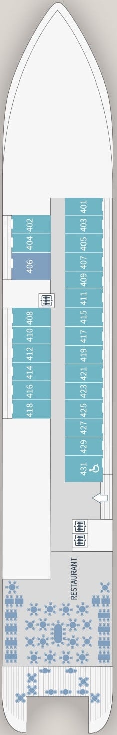 Deck plan for Deck 4