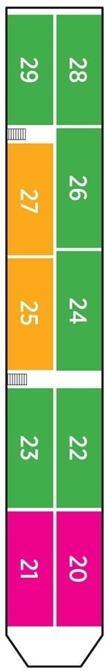 Deck plan for Middle Deck