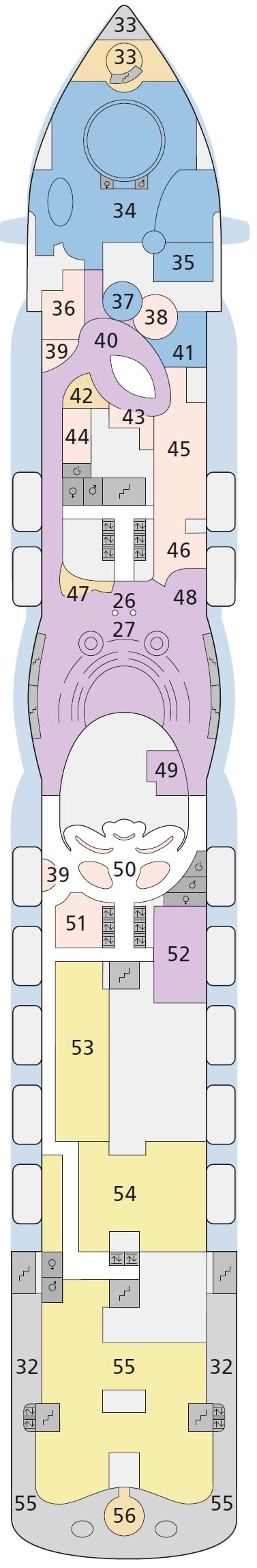 Deck plan for Deck 7