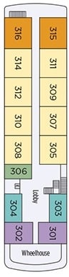 Deck plan for Karnak Deck