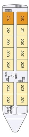 Deck plan for Abu Simbel Deck