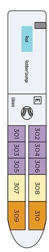 Deck plan for Sun Deck