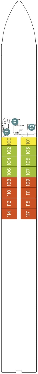 Deck plan for Riviera Deck