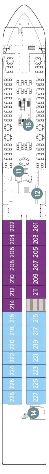 Deck plan for Vista Deck