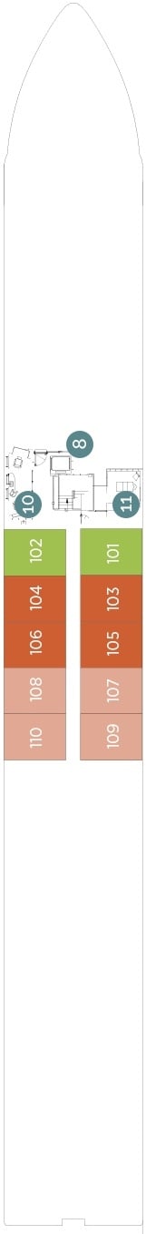 Deck plan for Riviera Deck