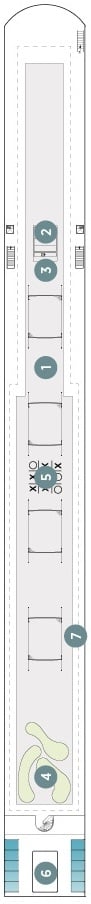 Deck plan for Sun Deck