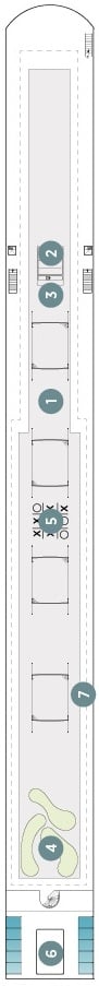 Deck plan for Sun Deck