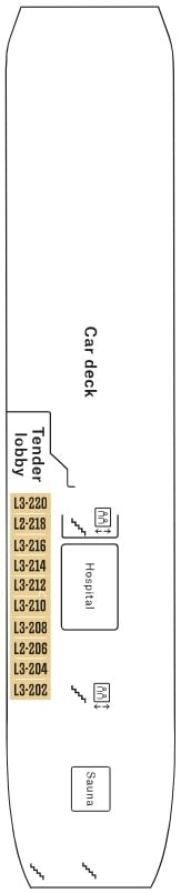 Deck plan for Deck 2