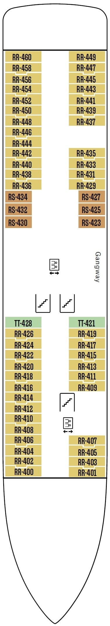 Deck plan for Deck 4