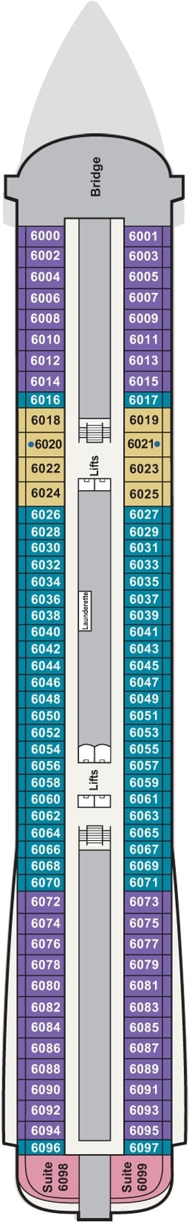 Deck plan for Deck 6