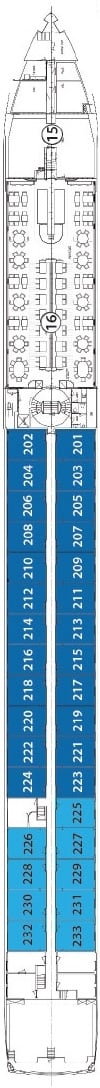 Deck plan for Sapphire Deck