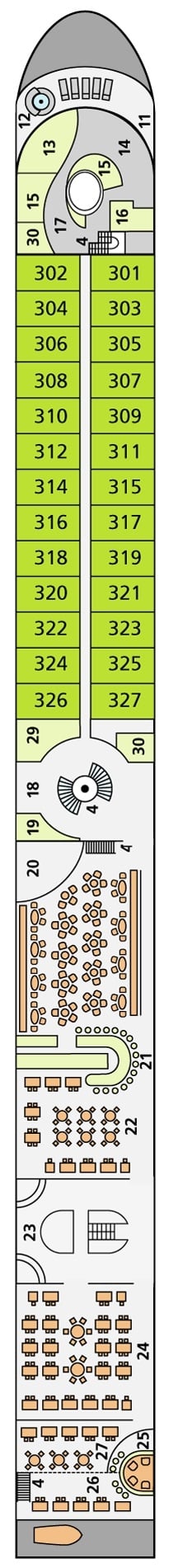Deck plan for Deck 3