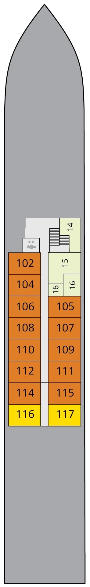 Deck plan for Deck 1