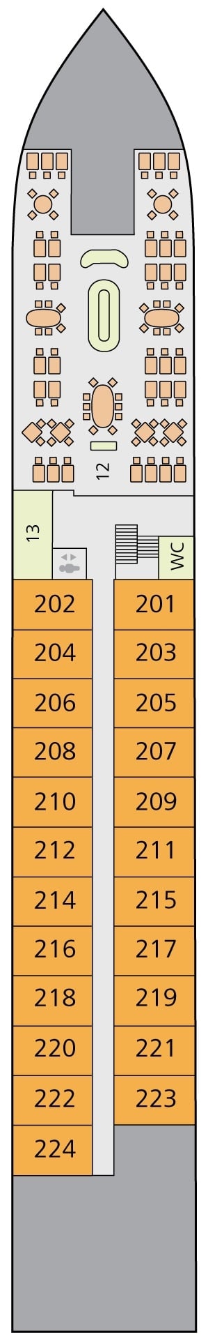 Deck plan for Deck 2