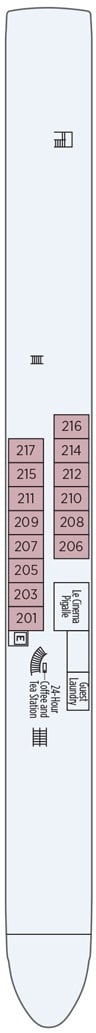 Deck plan for La Countess Deck