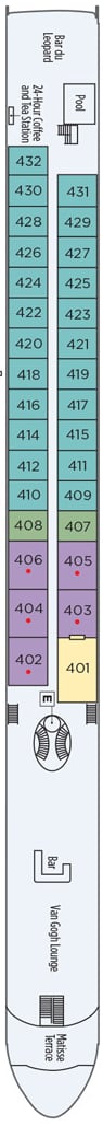 Deck plan for Camargue Deck