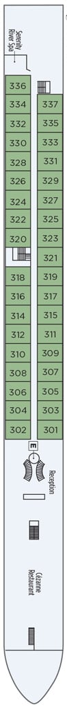 Deck plan for Avignon Deck