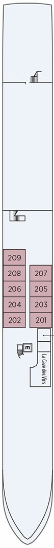 Deck plan for Jules Verne Deck