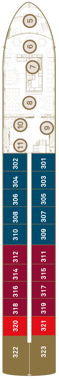 Deck plan for Diamond Deck