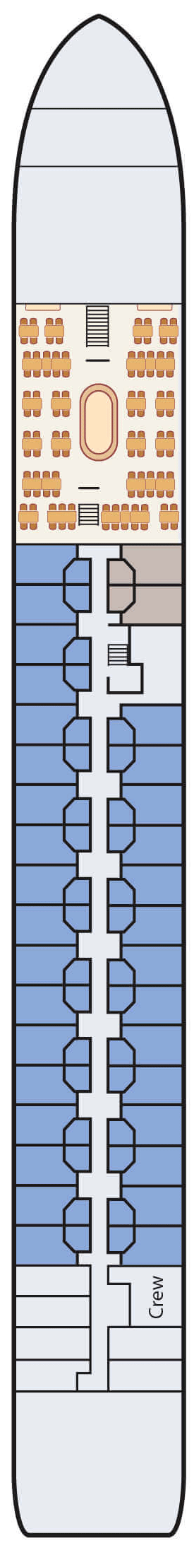 MS De Amsterdam deck plan — Main Deck
