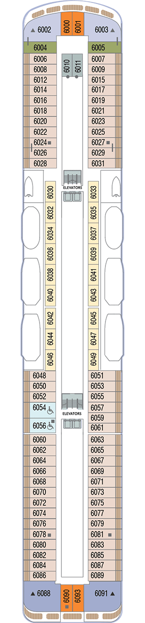 Deck plan for Deck 6