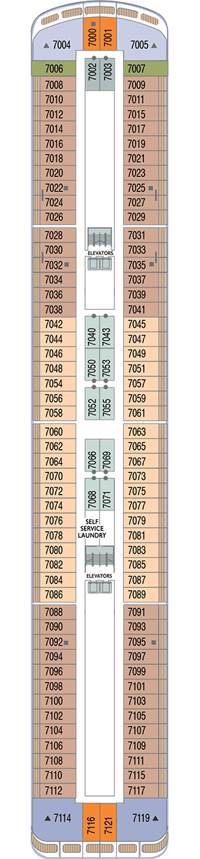 Deck plan for Deck 7