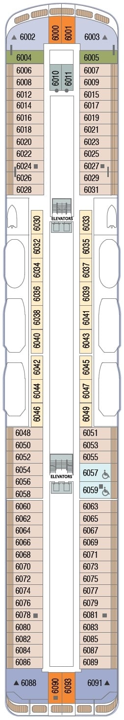 Deck plan for Deck 6