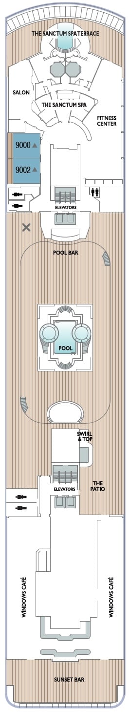 Deck plan for Deck 9