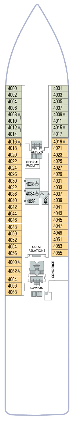 Deck plan for Deck 4
