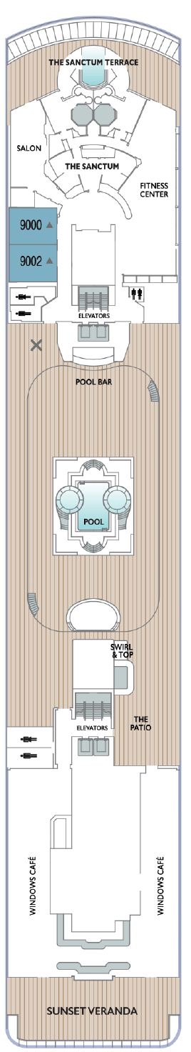 Deck plan for Deck 9