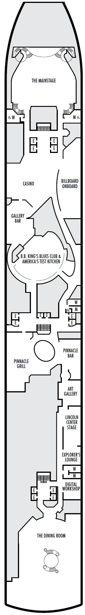 Deck plan for Lower Promenade