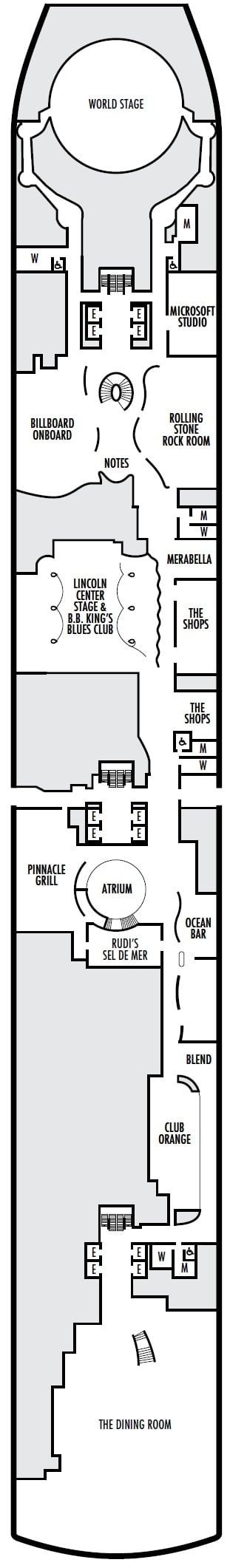 Deck plan for Plaza