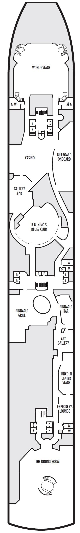 Deck plan for Lower Promenade