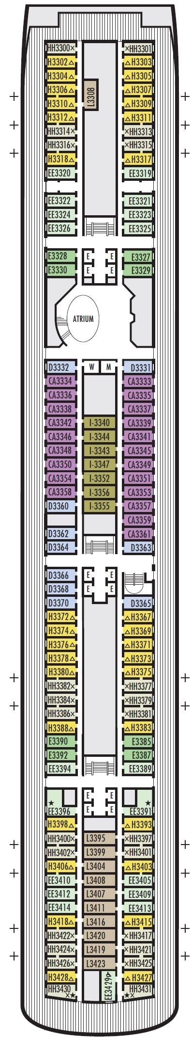 Deck plan for Lower Promenade Deck