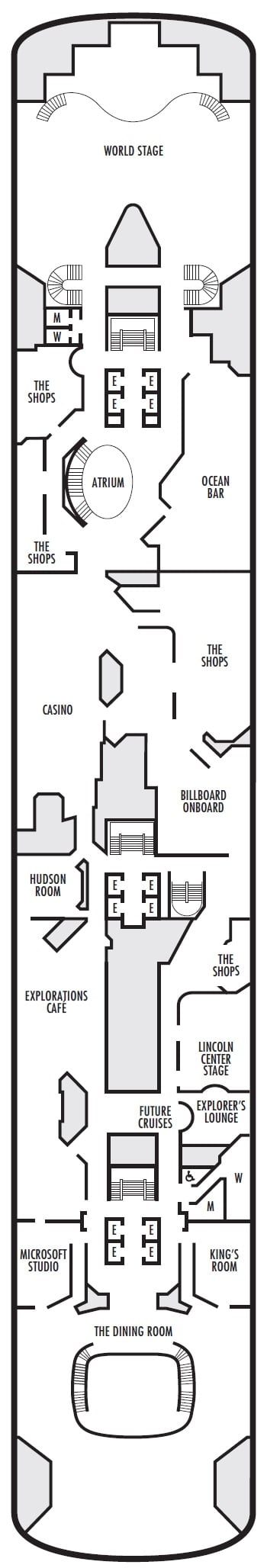 Deck plan for Upper Promenade