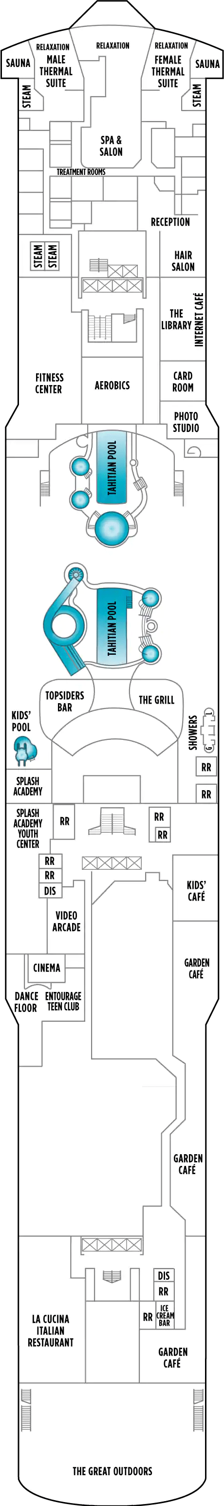 Deck plan for Deck 12
