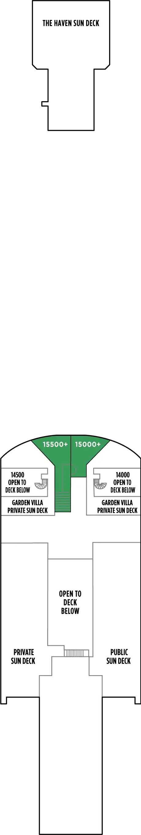 Deck plan for Deck 15