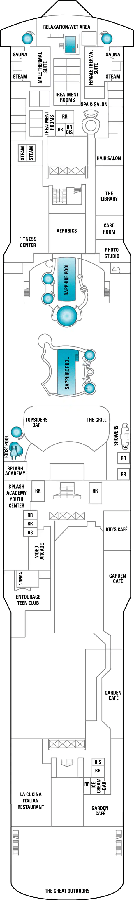 Deck plan for Deck 12