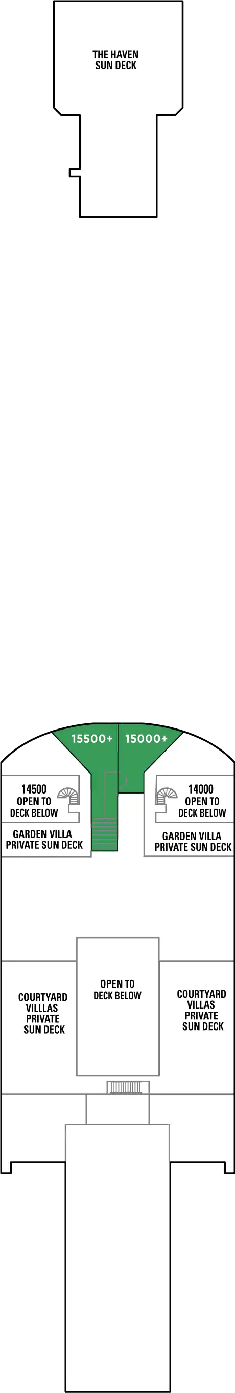 Deck plan for Deck 15
