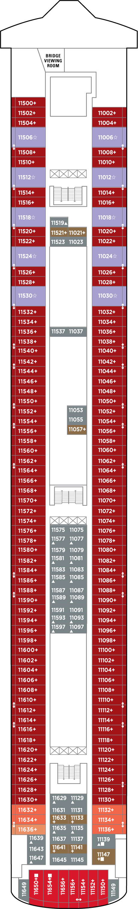 Deck plan for Deck 11