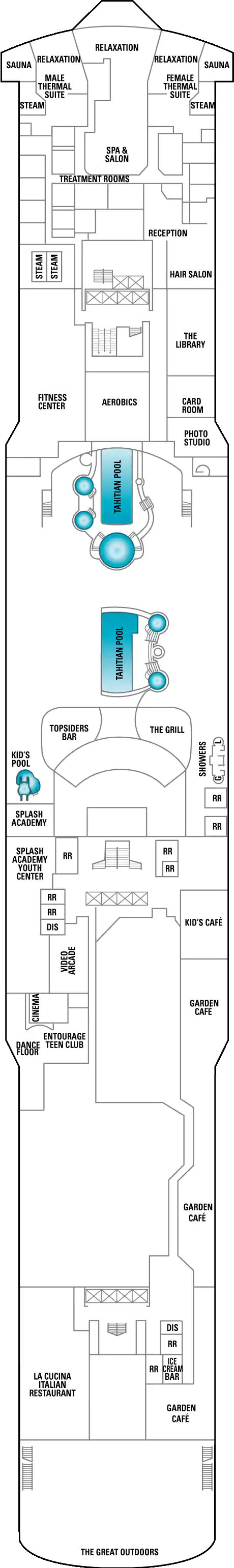 Deck plan for Deck 12