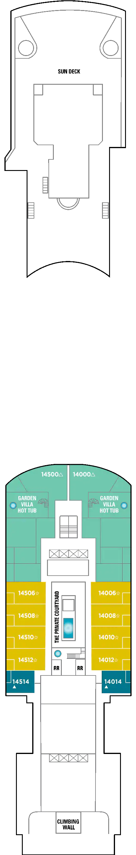 Deck plan for Deck 14