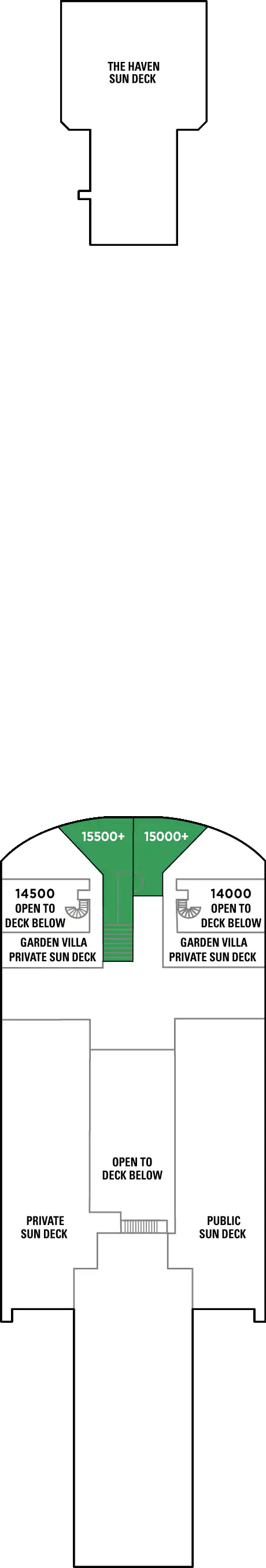 Deck plan for Deck 15