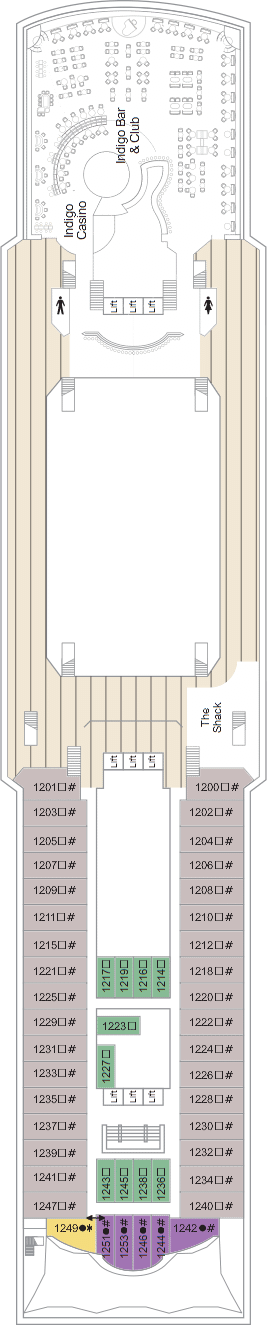 Deck plan for Deck 12