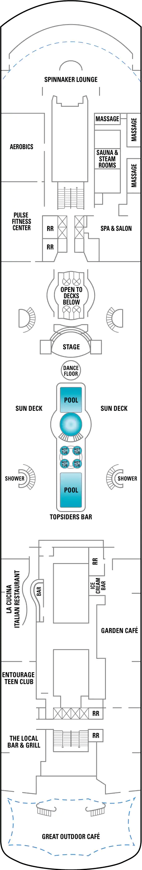 Deck plan for Deck 11