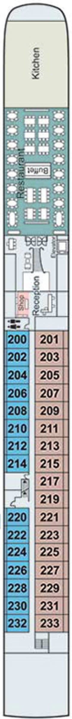 Deck plan for Middle Deck