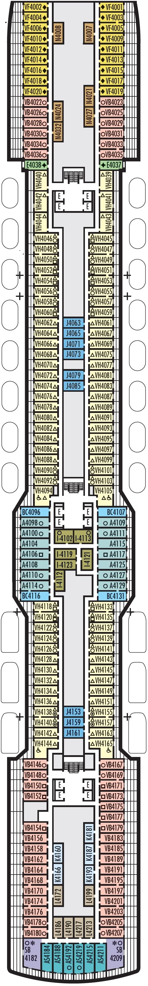 Deck plan for Beethoven Deck
