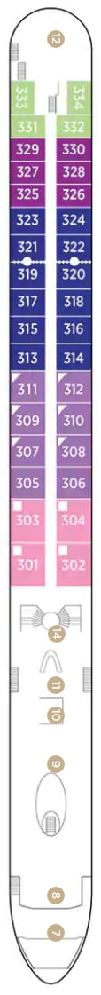 Deck plan for Violin Deck