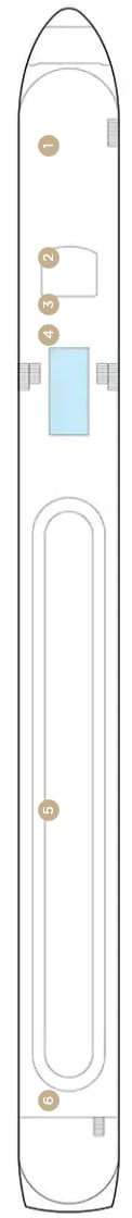 Deck plan for Sun Deck