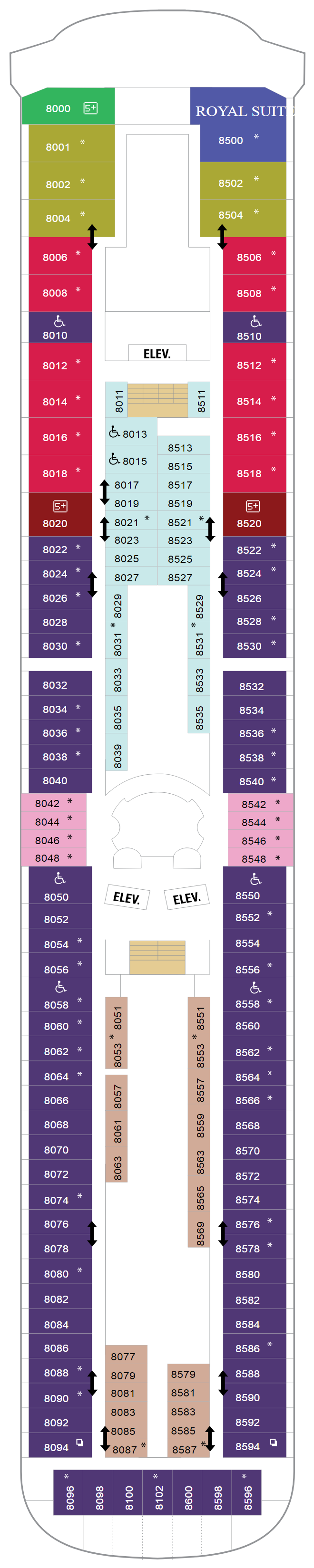 Deck plan for Deck 08